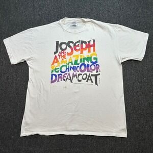 VTG 90s Youth L Joseph and the Amazing Technicolor Dreamcoat TShirt Sigle Stitch